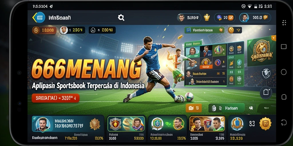 Screenshot gameplay aplikasi 666MENANG dengan tampilan taruhan yang menarik.