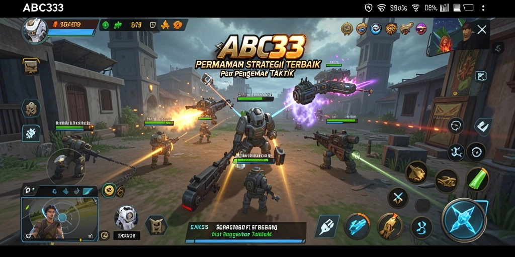 Gameplay ABC33 menampilkan pertarungan taktik yang mendebarkan.