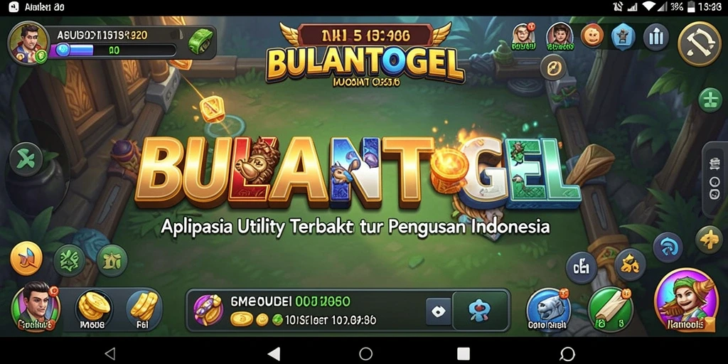 Screenshot utama BULANTOGEL menampilkan fitur pembersih cache yang efisien.
