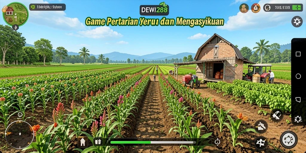 Tampilan atraktif dari gameplay DEWI288 saat bertani.