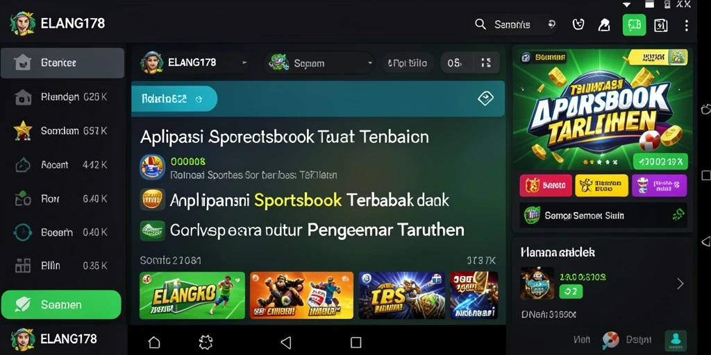 Gameplay menarik aplikasi ELANG178 dalam taruhan olahraga.