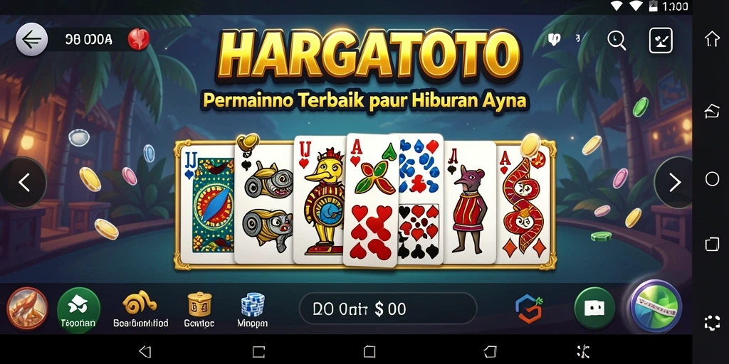 Tampilan gameplay HARGATOTO yang seru dan interaktif saat bermain Domino.