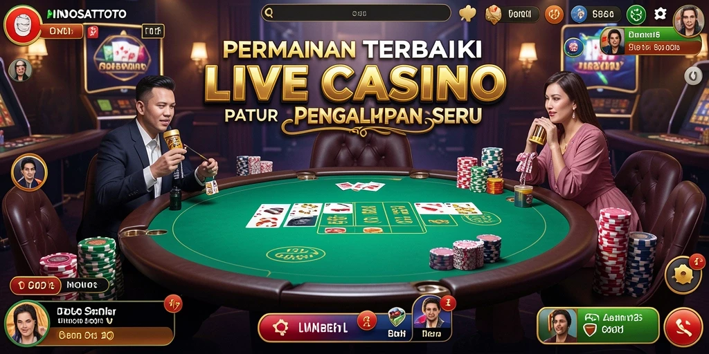 Tampilan gameplay Live Casino yang mengasyikkan di INDOSATTOTO.