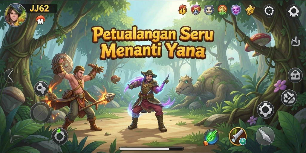 Screenshot gameplay JJ62 menampilkan aksi seru dalam petualangan.