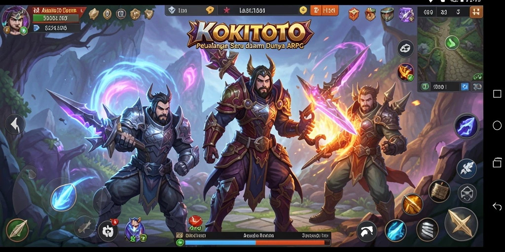 Tampilan utama gameplay KOKITOTO yang epik di dunia ARPG.