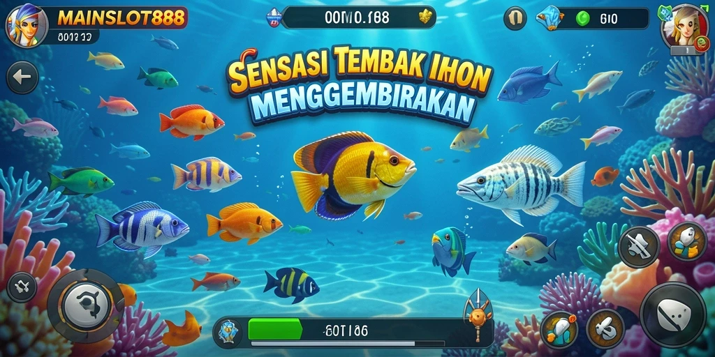 Gameplay seru MAINSLOT88 dengan aksi tembak ikan yang mendebarkan.
