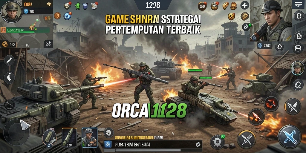Tampilan strategi mendalam dalam Gameplay ORCA128.