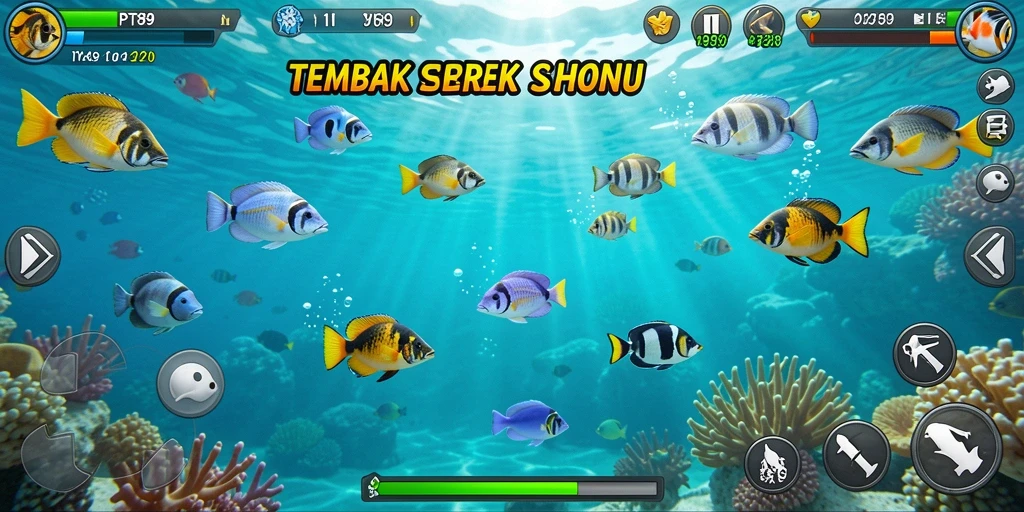 Tampilan gameplay PT89 yang menarik saat menembak ikan.