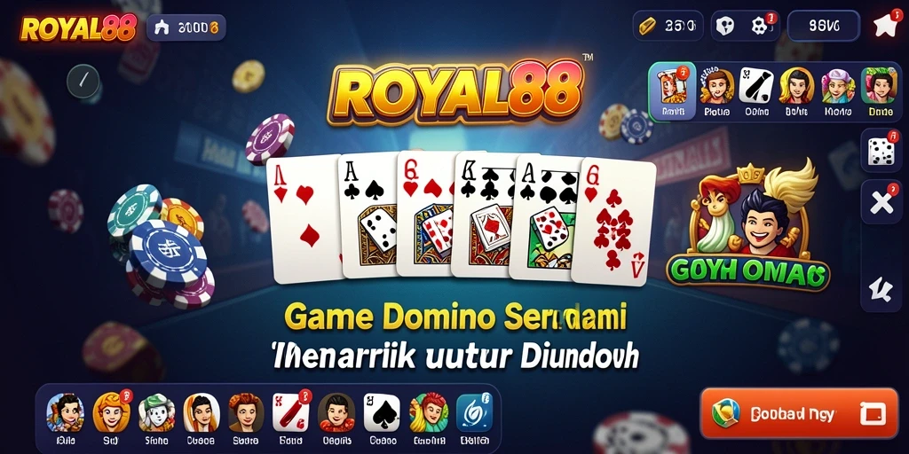 Tampilan gameplay seru dalam ROYAL88, game Domino yang menarik.