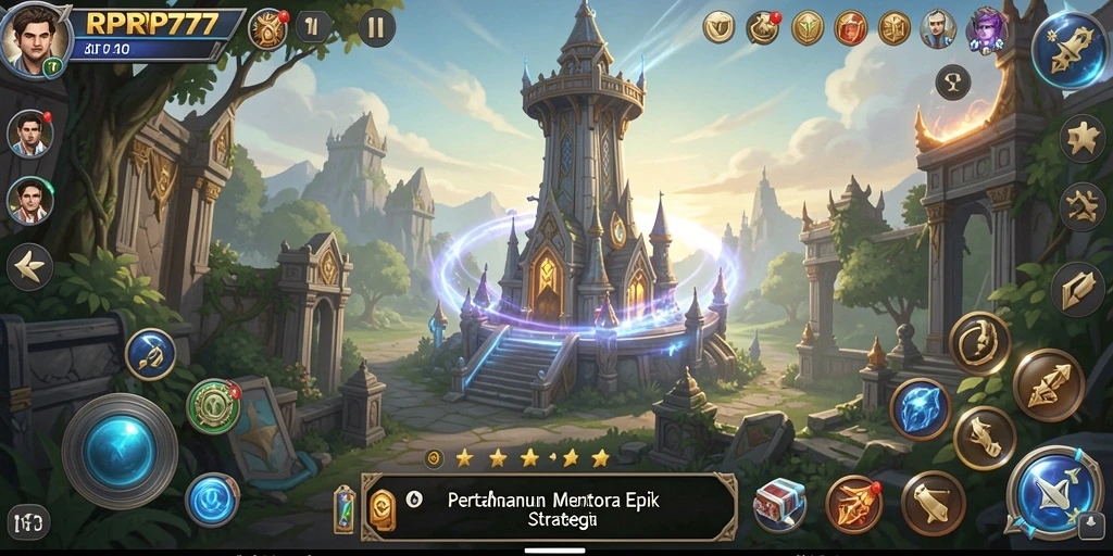 Tampilan menakjubkan dari gameplay Tower Defense RPRP777.