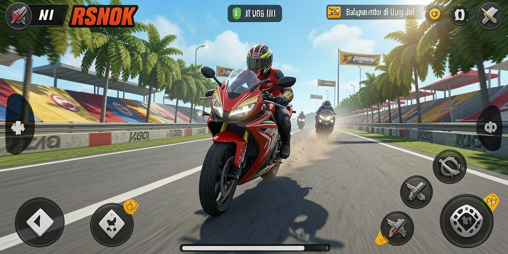 Gameplay <strong>RSNOK</strong> yang menegangkan dan seru ditampilkan dalam screenshot ini.