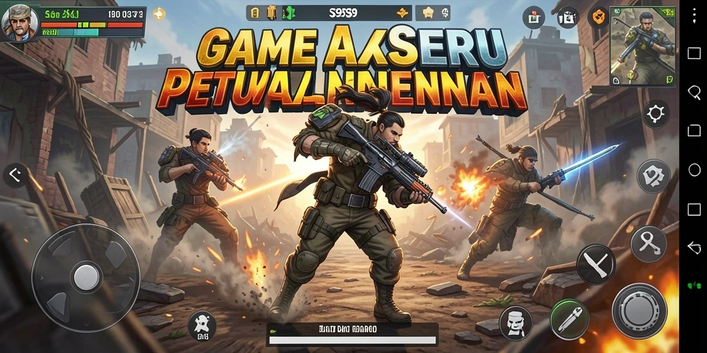 Screenshot utama S9S9 menampilkan aksi seru dalam gameplay.