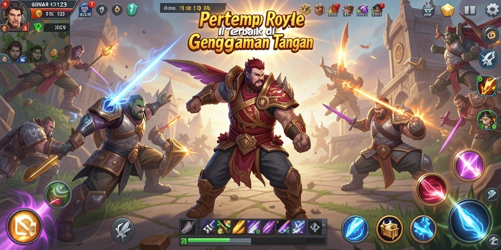 Tangkapan layar gameplay SINAR123 dengan pertempuran intens.