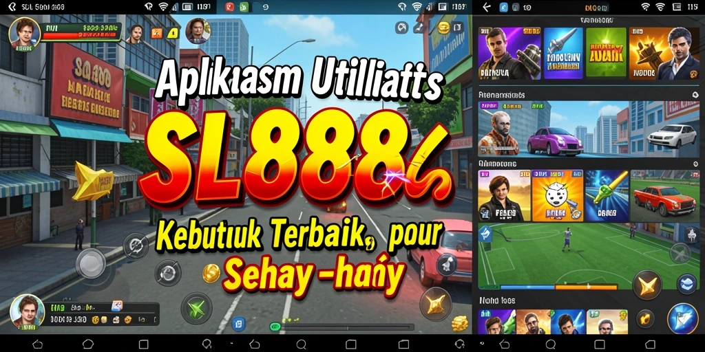 Tampilan utama aplikasi SL888 dengan berbagai fitur utilitas yang menarik.