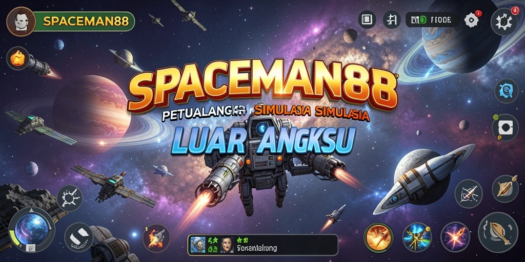 Tampilan menarik gameplay SPACEMAN88 di luar angkasa.