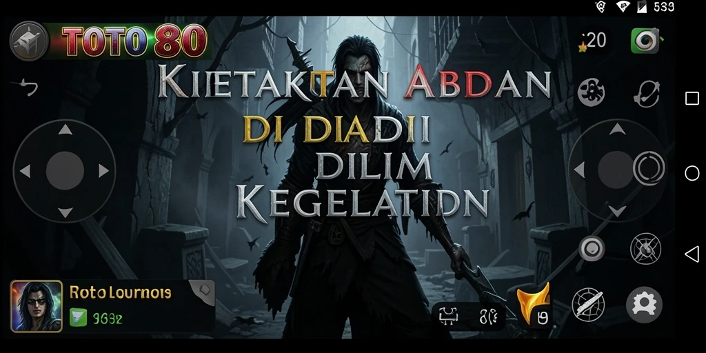 Tampilan gameplay TOTO80 yang menyeramkan di ruang gelap.