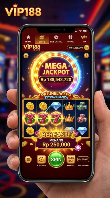 Tampilan antarmuka vip188 yang menarik dan user-friendly.